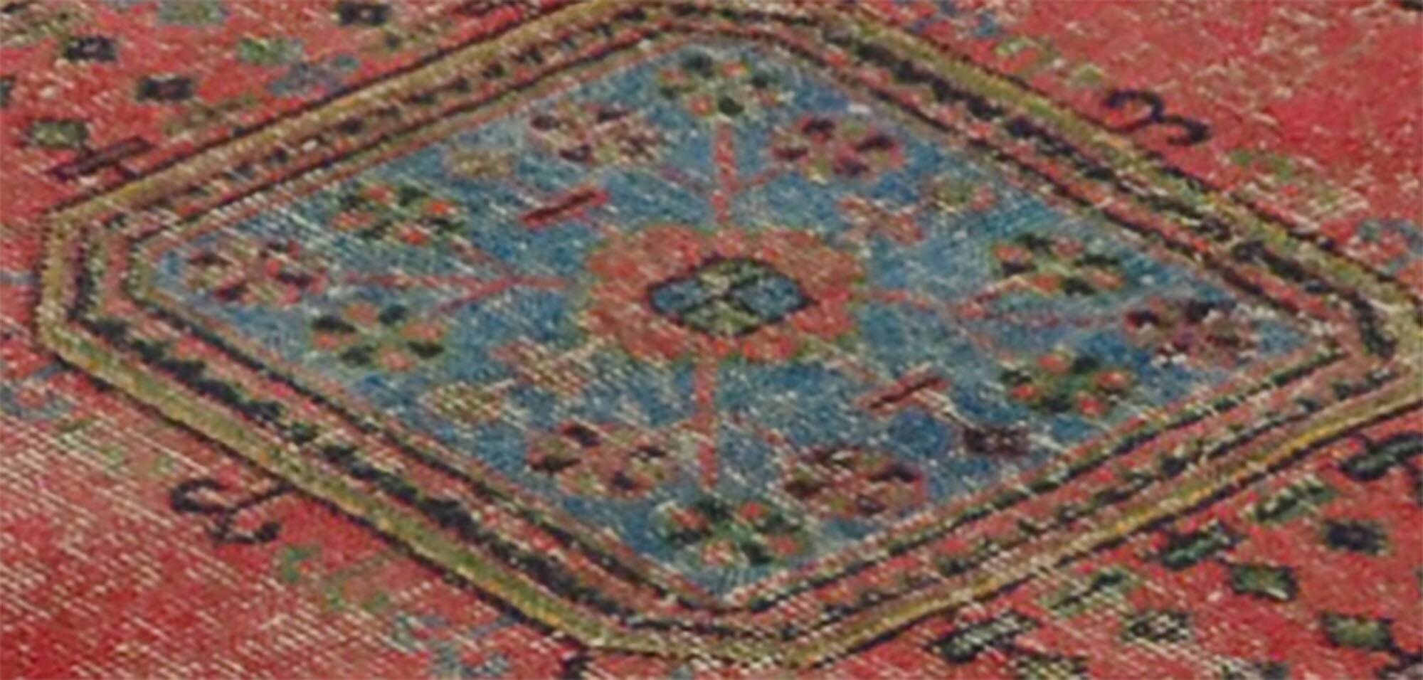 Turkish Anatolian Handmade Vintage Area Rug 356 cm x 93 cm
