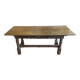 Antique patinated oak dining table, 18th century