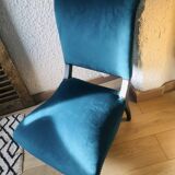 Velvet and studded armchair