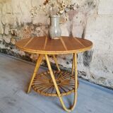 Vintage rattan coffee table