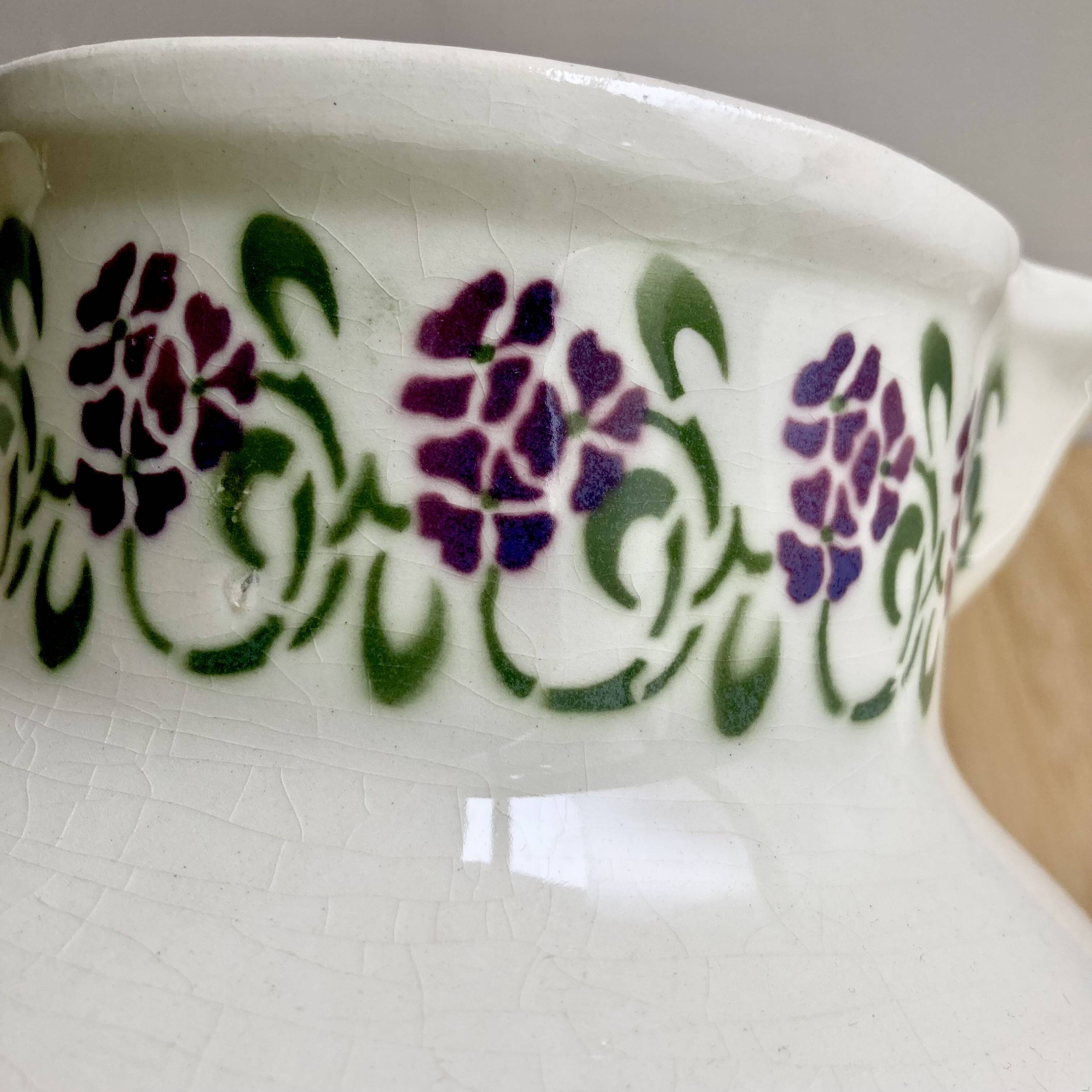 Pitcher / Vase / Jug - Ironstone - Art Nouveau