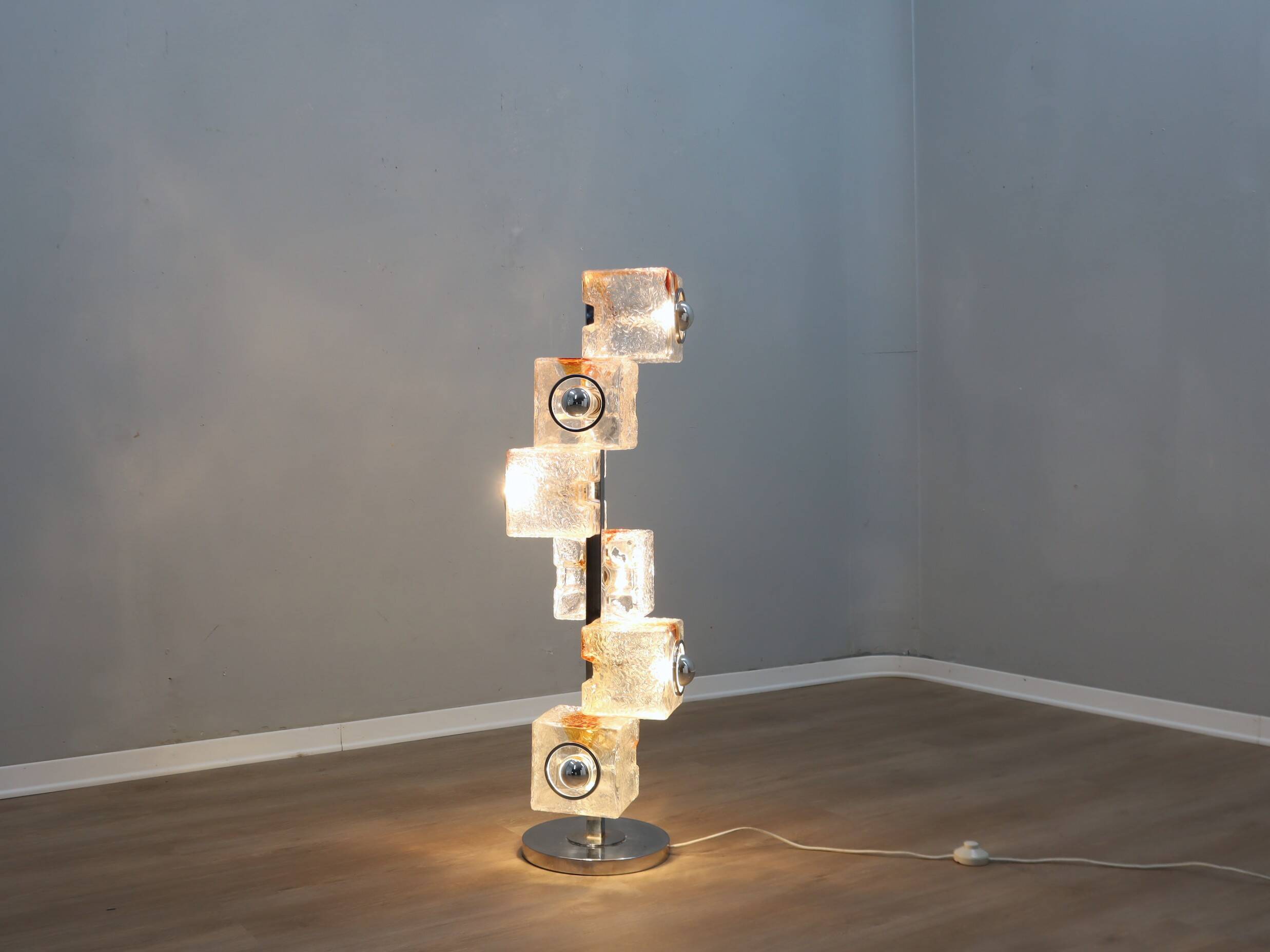 Lampadaire en verre de Murano par Toni Zuccheri pour VeArt, Italie, années 1970