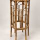 Antique bamboo and rattan stool – hexagonal shape