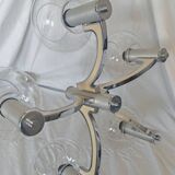 5-branched chandelier by Sciolari, Italy, space age, 1970