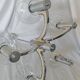 5-branched chandelier by Sciolari, Italy, space age, 1970
