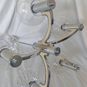 5-branched chandelier by Sciolari, Italy, space age, 1970