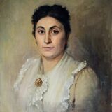 Portrait de femme encadré du XIXe siècle