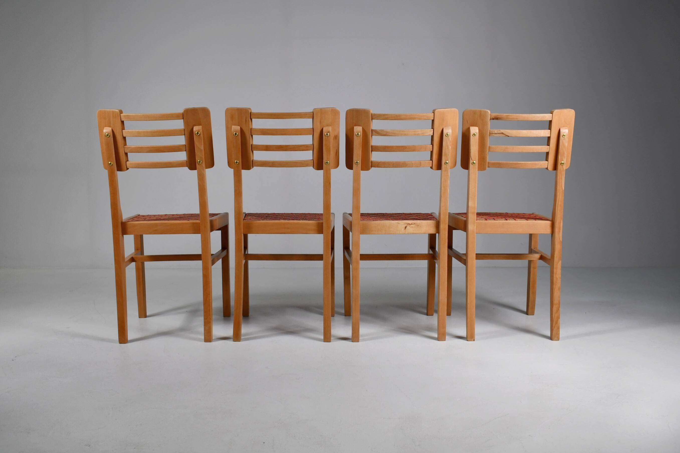 Vintage dining chairs x4 1950s by Pierre Cruège