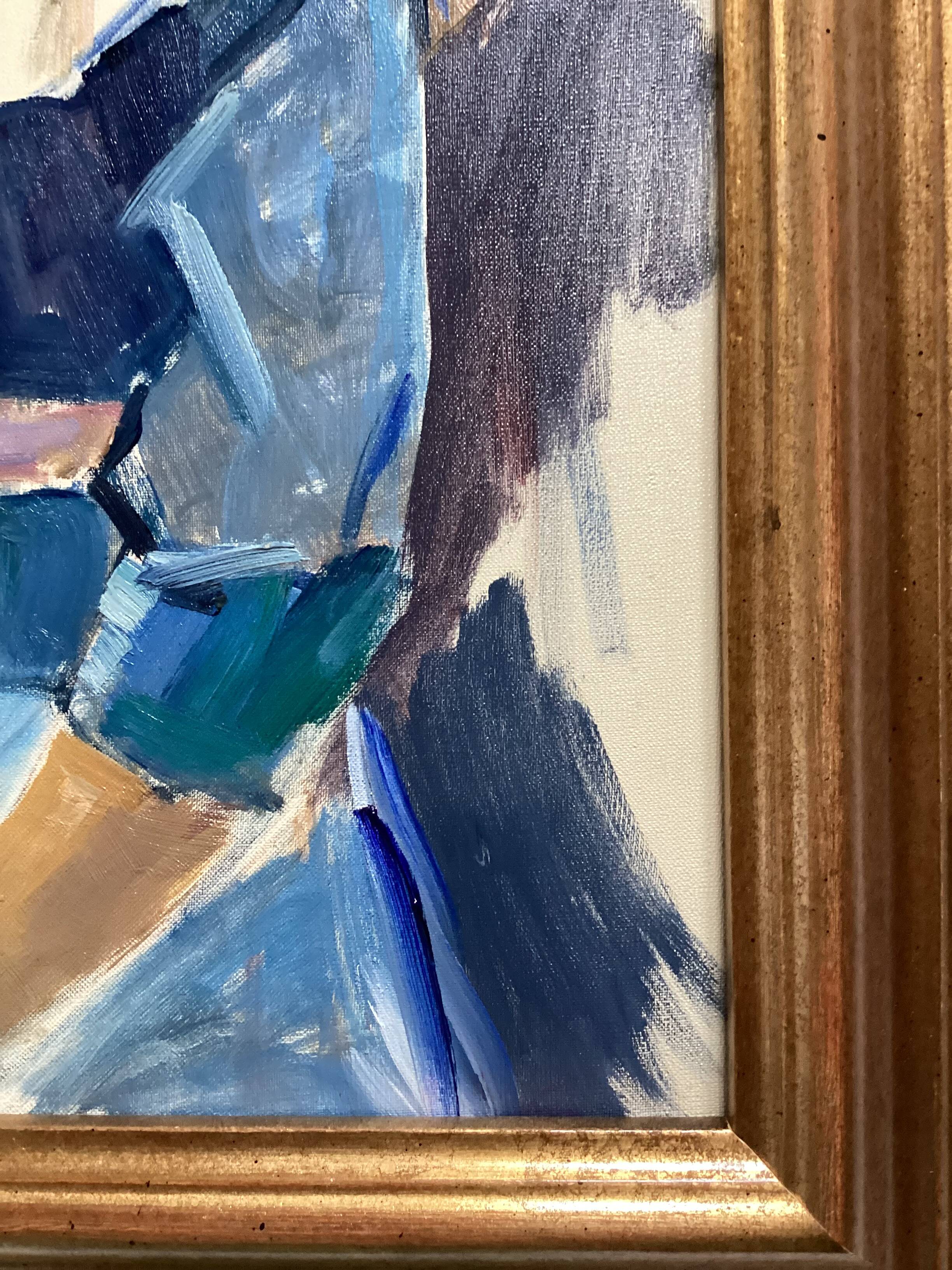 Oil painting on canvas signed dimensions: height -57cm- width -41 cm-