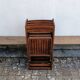 Wooden folding chairs, 70s