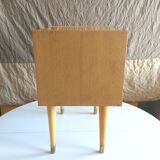French vintage bedside in varnished blond wood 60
