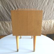 French vintage bedside in varnished blond wood 60