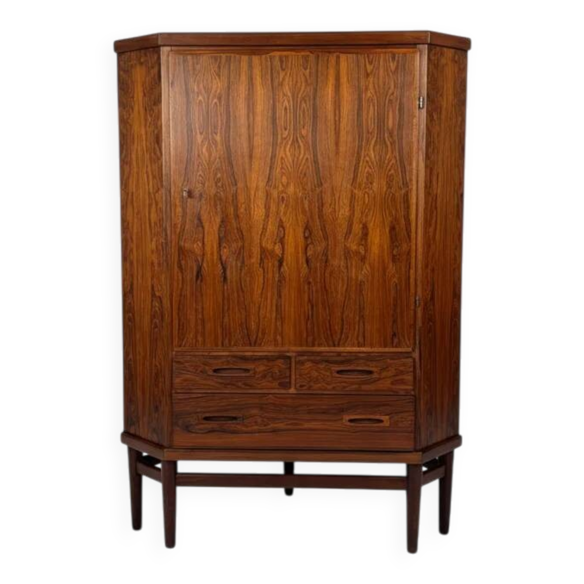 Scandinavian rosewood corner cabinet, Denmark, 1960s