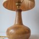 Wooden and raffia lamp