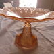 Coupe à fruit centre de table en verre moulé rosaline