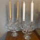 Paire bougeoirs cristal Vannes