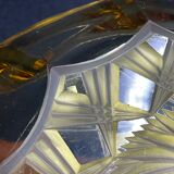 Cut crystal compotier with his spoon in a box
