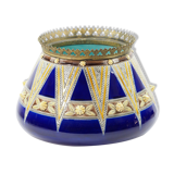 Antique Sarreguemines Majolica and bronze planter-19th century