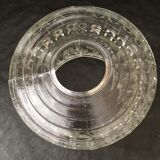 Antique globe in transparent white glass worked