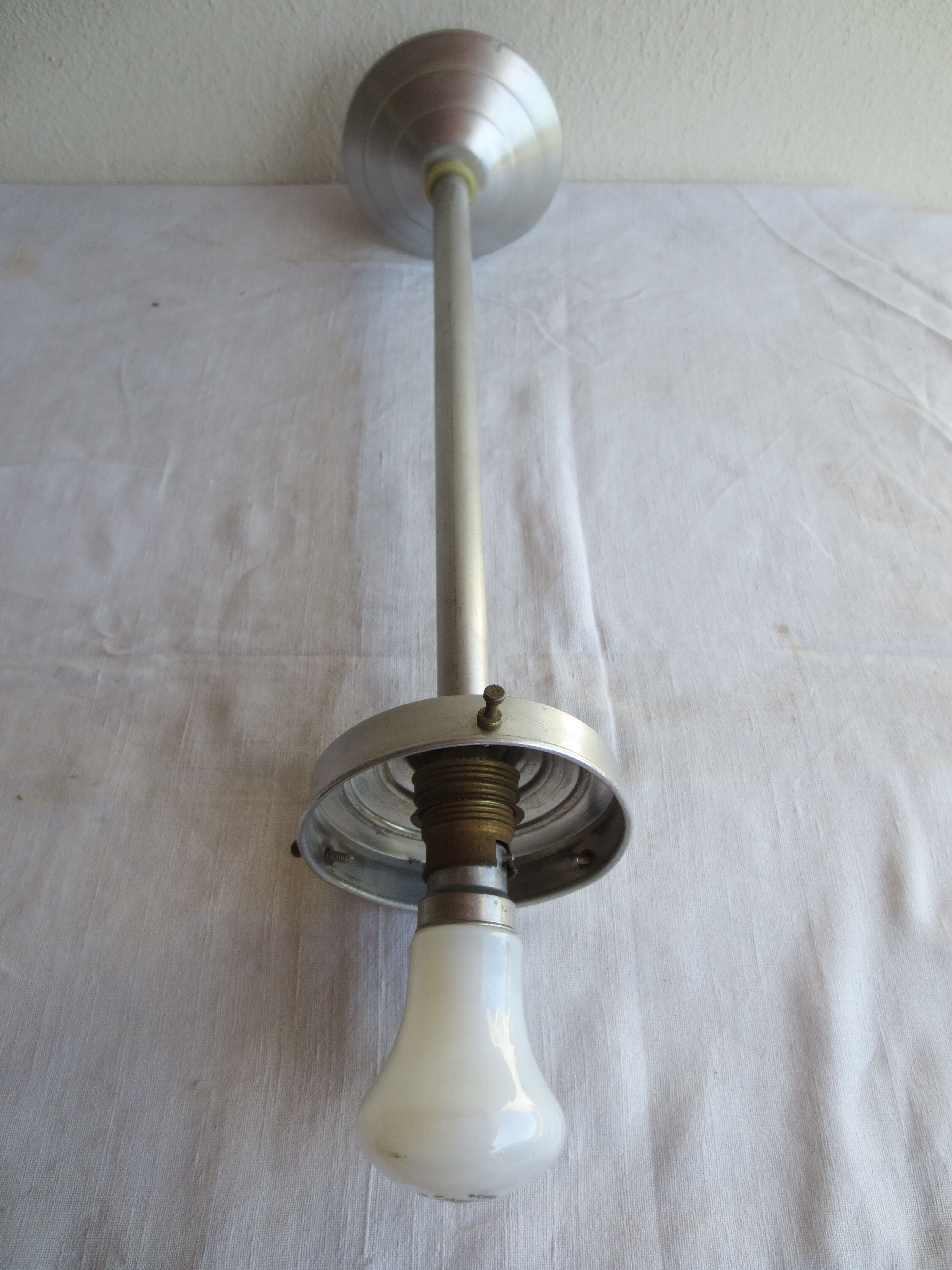 suspension vintage in frosted glass