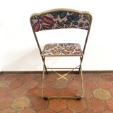 Vintage folding chair - upcycling - tapestry - Large Rainbow tree