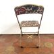 Vintage folding chair - upcycling - tapestry - Large Rainbow tree