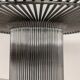 Italian Pedestal Dining Table in Chrome and Glass