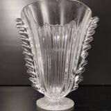 Transparent Murano Glass Vase attr. to Barovier and Toso, Italy