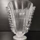 Vase en verre de Murano transparent attribué à Barovier et Toso, Italie