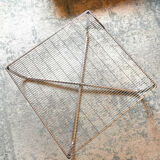 Vintage grid tray steel coffee table