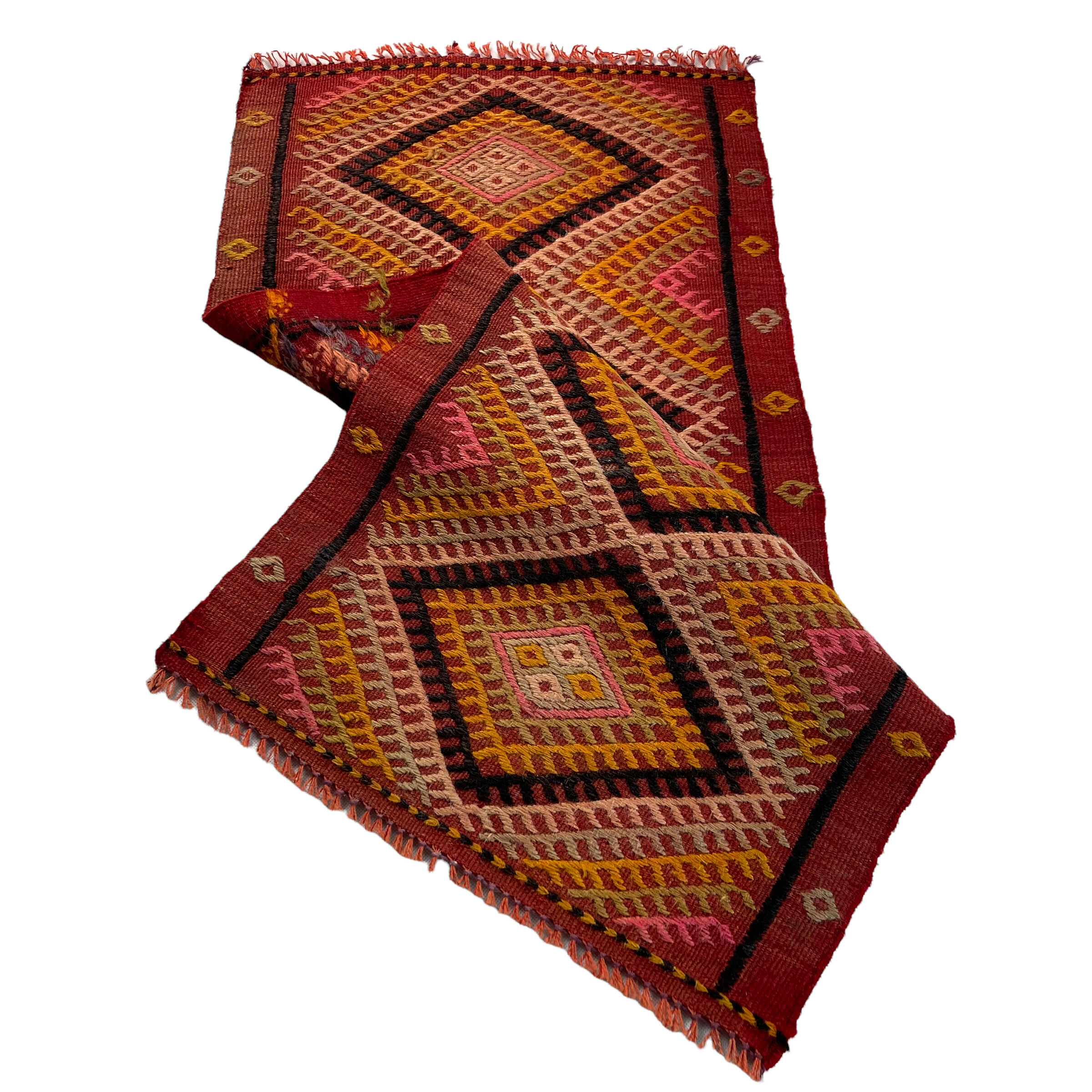 Vintage turkish kilim rug , 95 x 46 cm