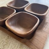 Vintage wooden aperitif tray