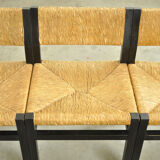 Set of 6 dining chairs with wicker seats by Martin Visser and produced by ‘t Spectrum, 1970s