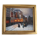 Tableau signé Le Moulin Rouge sous la neige