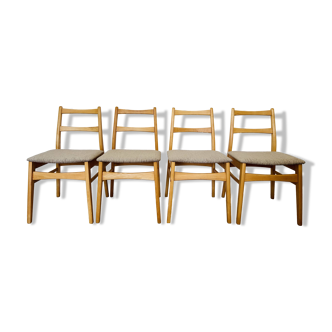 Mid Century Dining Chairs from Czechoslovakia 1970's Set of 4