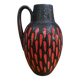 Ceramic red and black vase by Scheurich Germany model 279-38