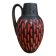 Ceramic red and black vase by Scheurich Germany model 279-38