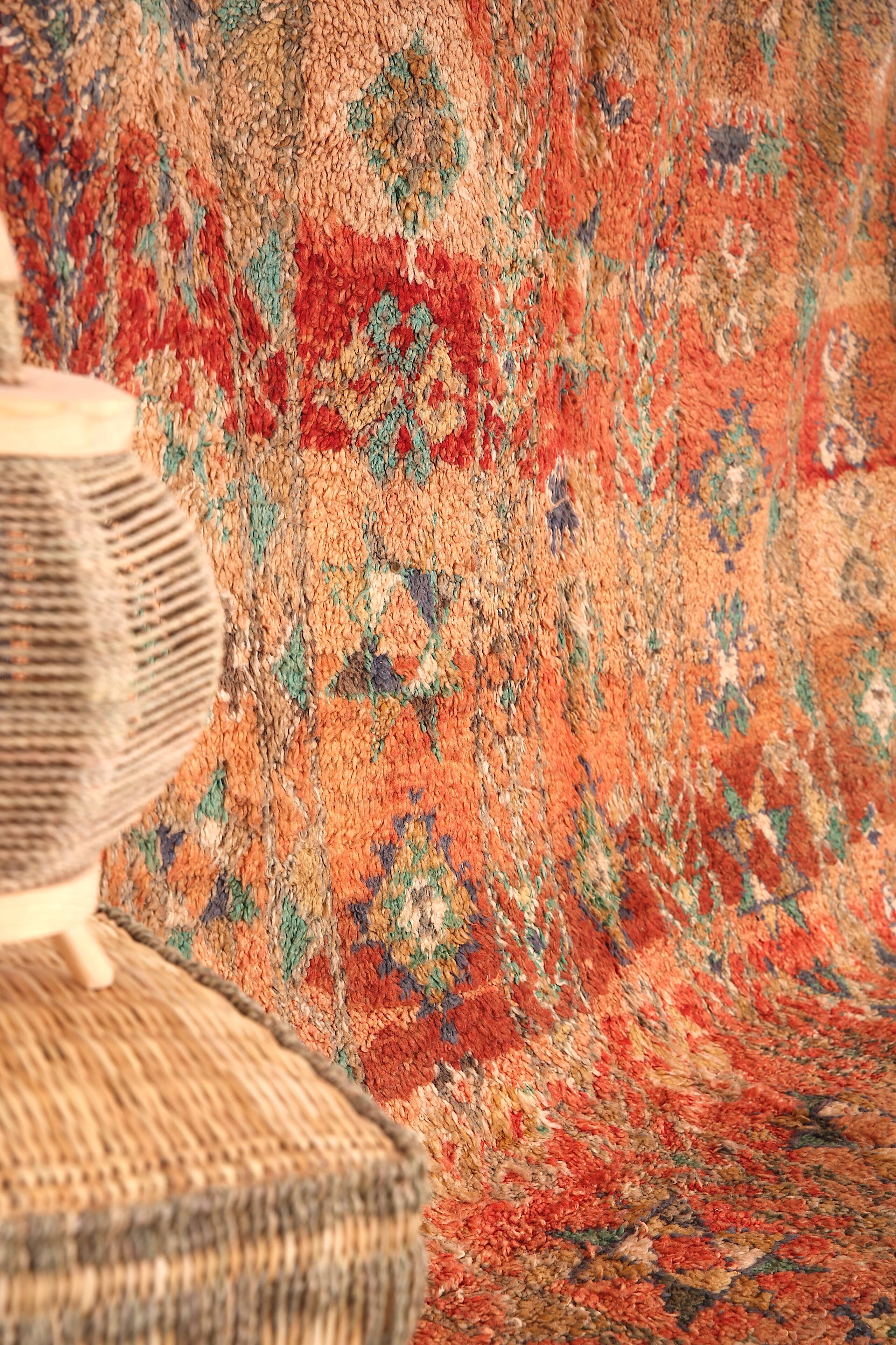 Vintage Moroccan Boujaad Rug 198 CM X 342 CM