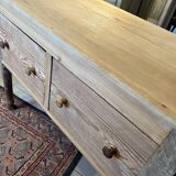 Old stripped trade furniture Console Counter Commode