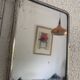 Miroir triptyque barbier chromé chocolat vintage 1940 - 21 x 49 cm