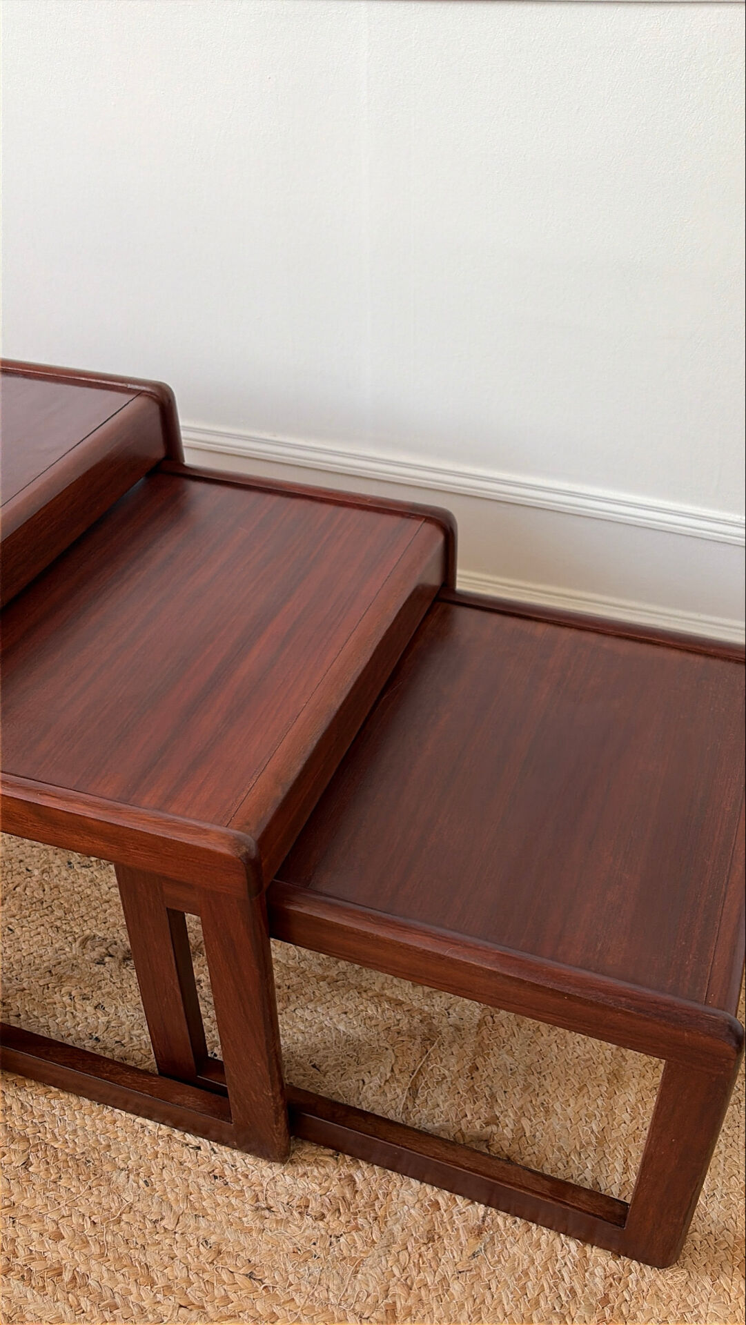 Nest of tables in teak from the 1960s.