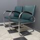 Set of 2 Green Mauser tubular chairs model RS7 Bauhaus 1930s