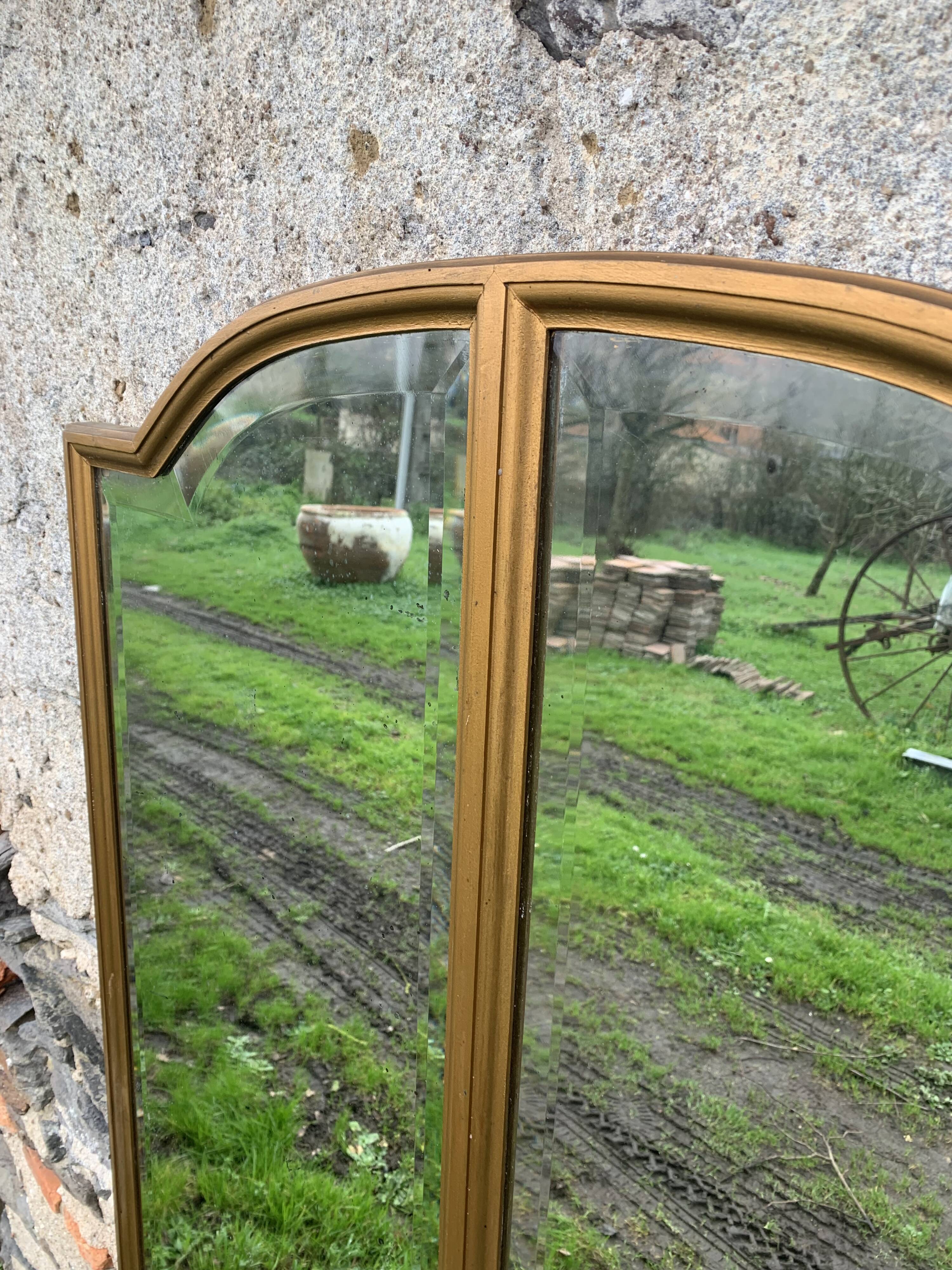 Large beveled antique mirror 75x150cm