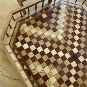Grand Plateau de service en marquetterie de bois