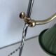 Vintage lamp 1920 Monix nickel-plated metal sage green sheet - 50 cm