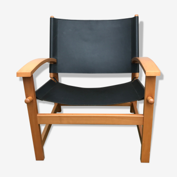 Scandinavian leather armchair