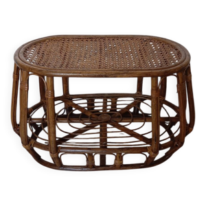 Table basse rotin et - cannage
