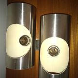 Wall light in chromed metal