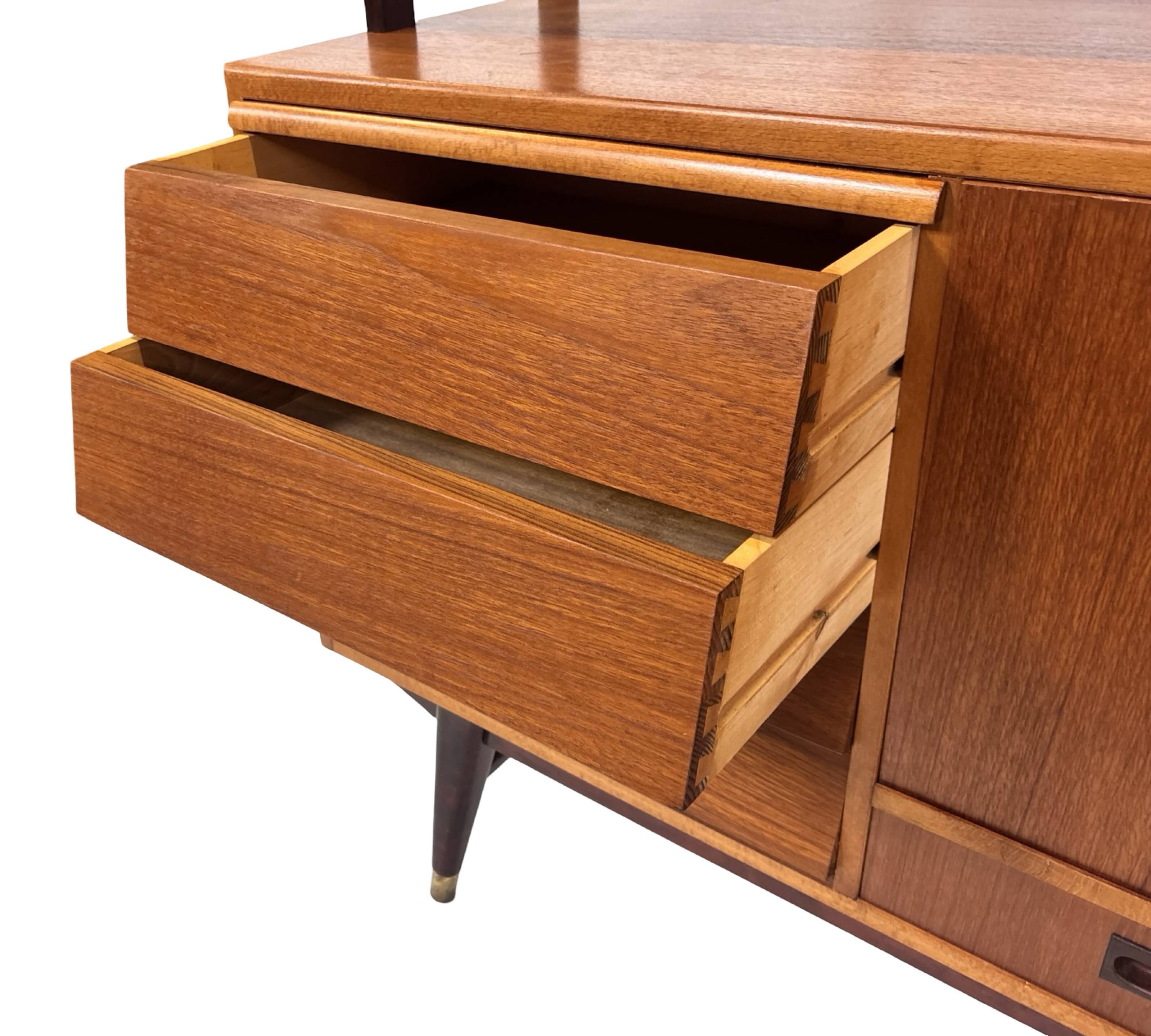 Vintage Wall Unit Bookcase Sweden Teak Design