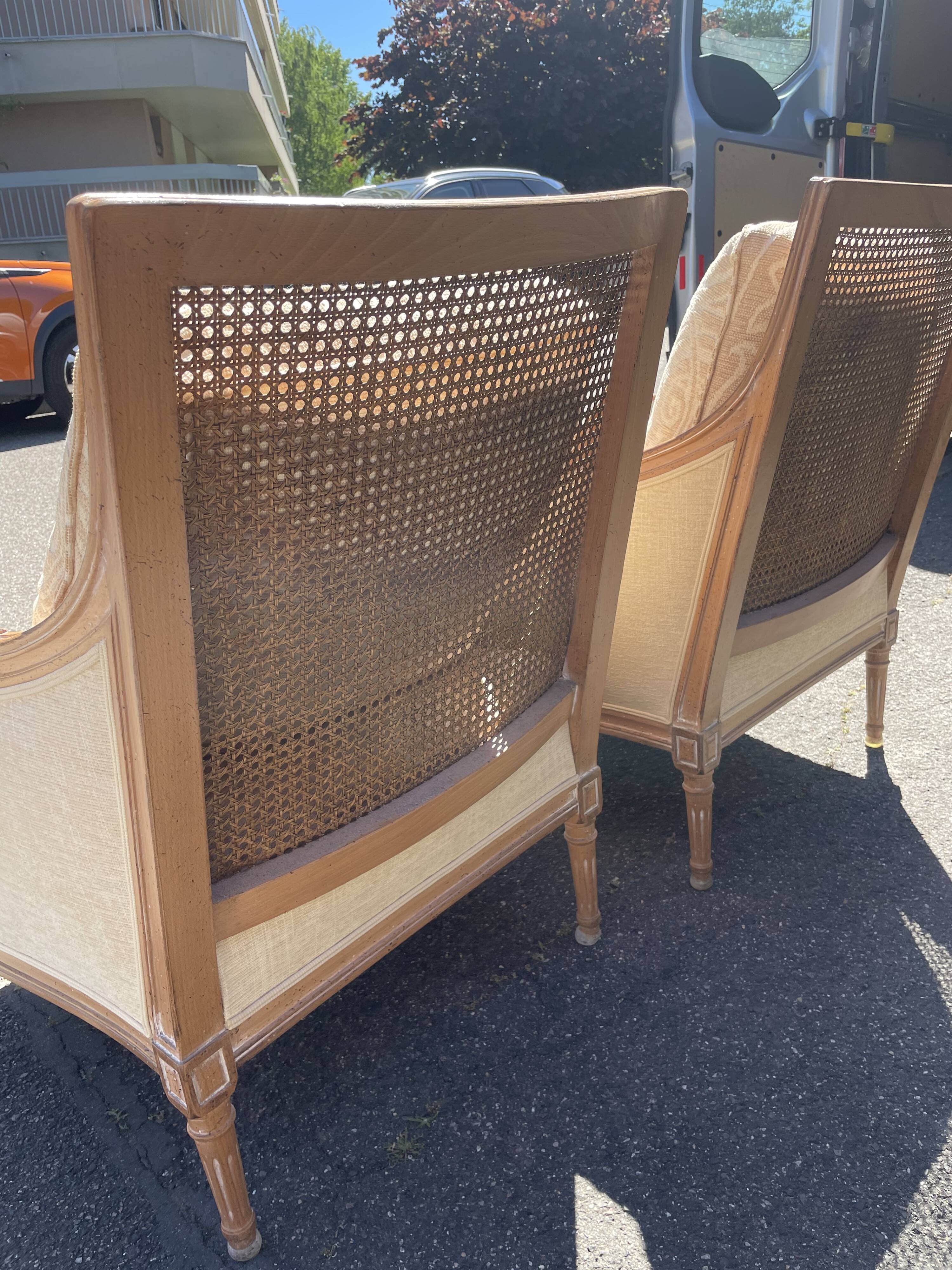Armchair cannage Roches Bobois